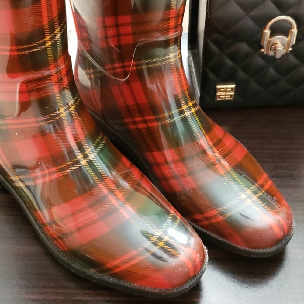 LAUREN by RALPH LAUREN plaid rain boots